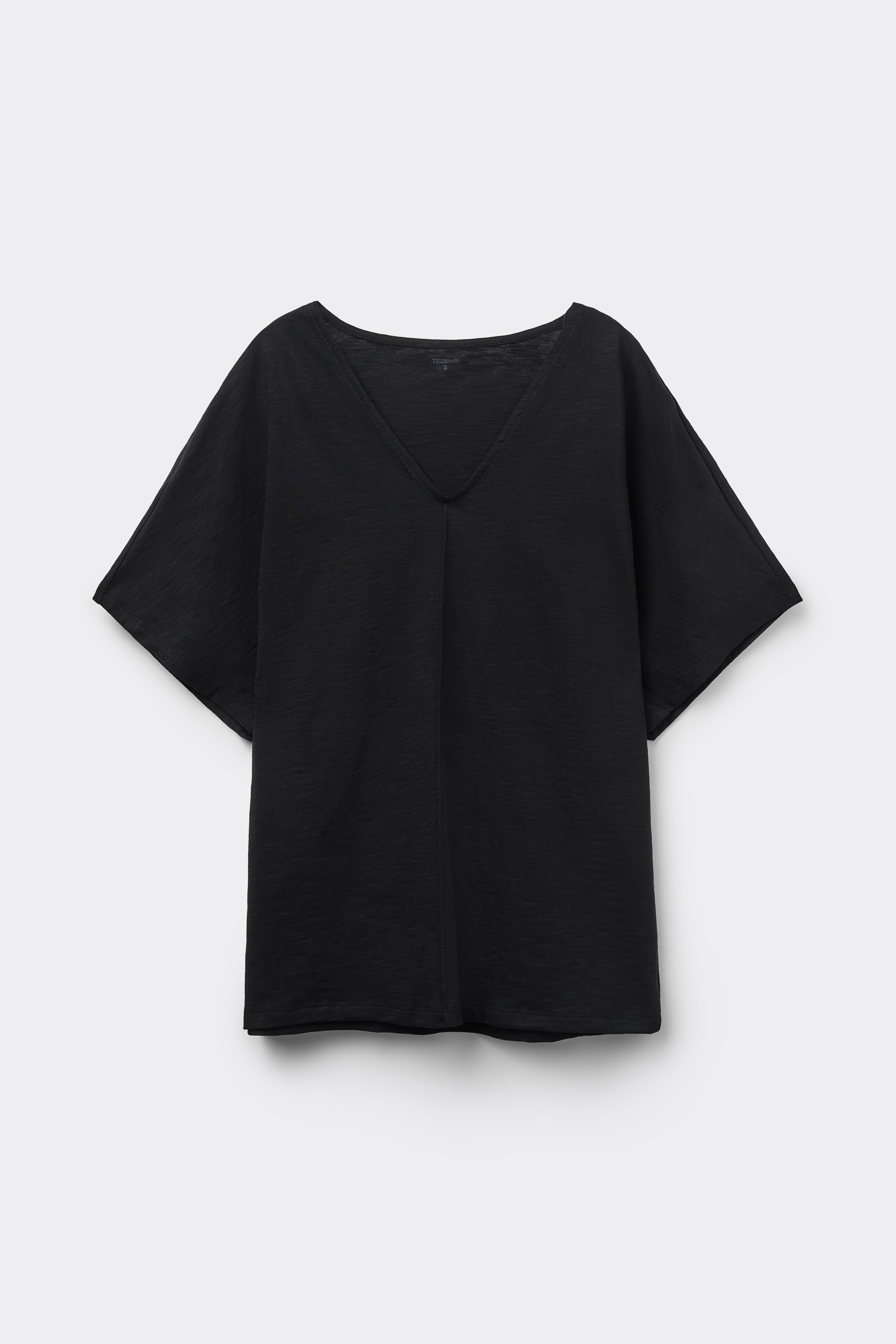 100% Slub Cotton V-Neck T-Shirt