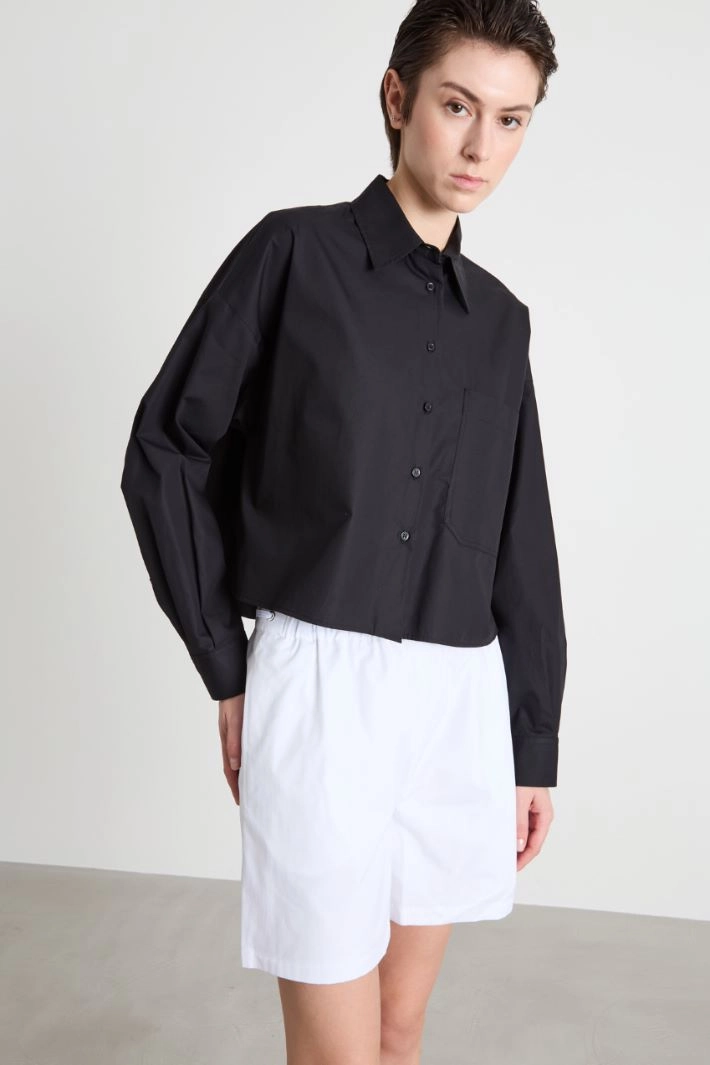 Boxy shirt - BLACK