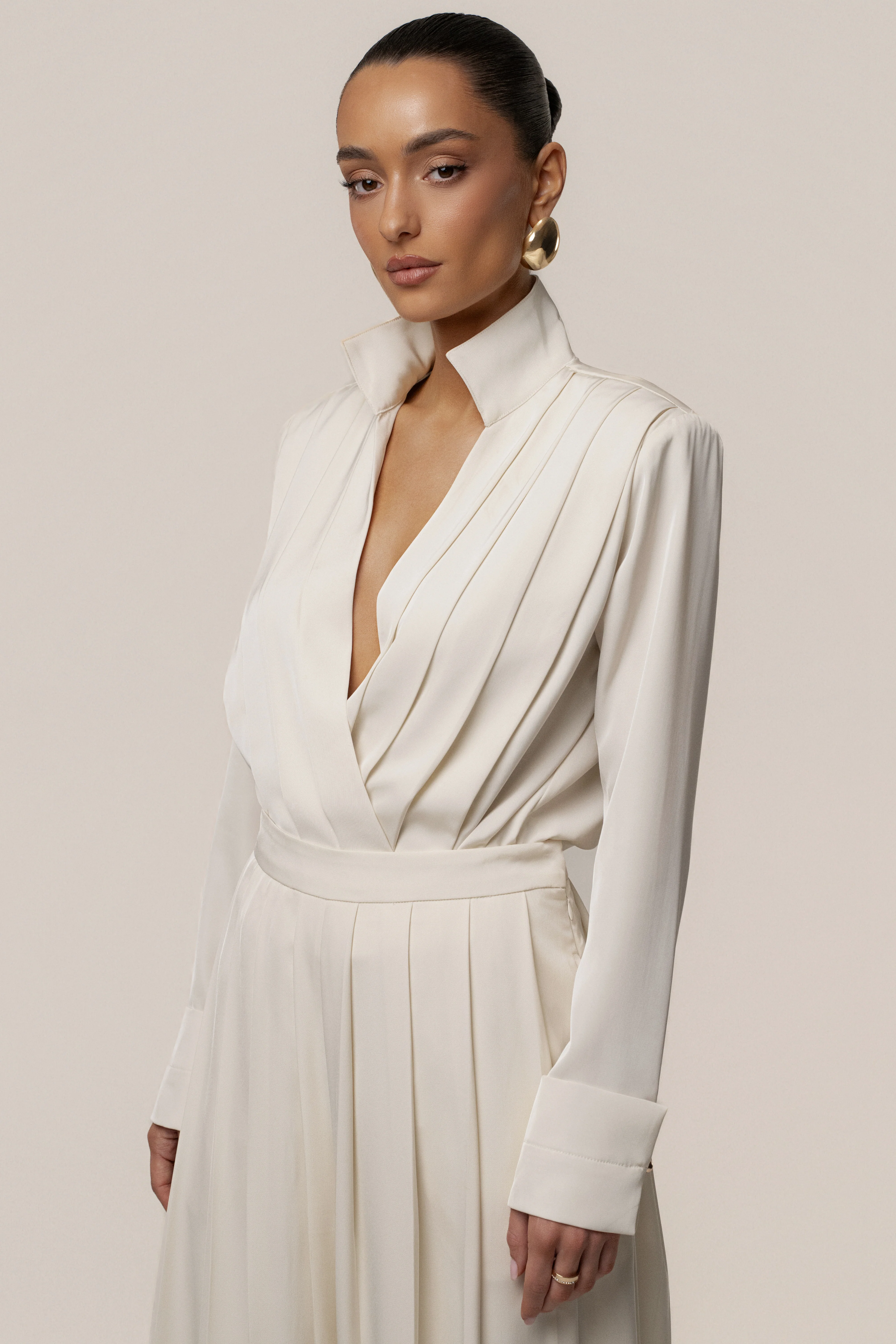 Buttercream Visionary Pleated Bodysuit