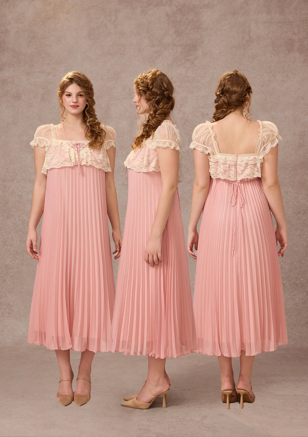 Curve&Plus Honeyed Peach Bloom Dress