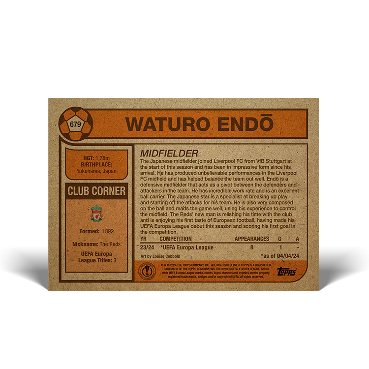 Topps UK - UCC Living Set Card 679 - Waturo Endo