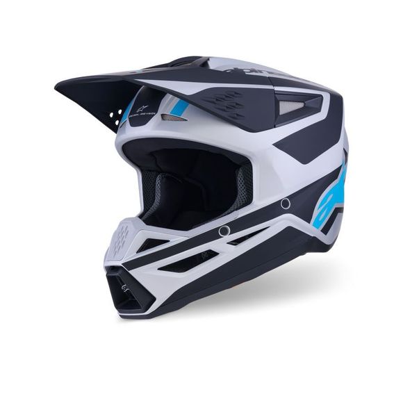 Casque cross Alpinestars S-M3 HEAT 2026 - Gris / BleuRef : AP3964