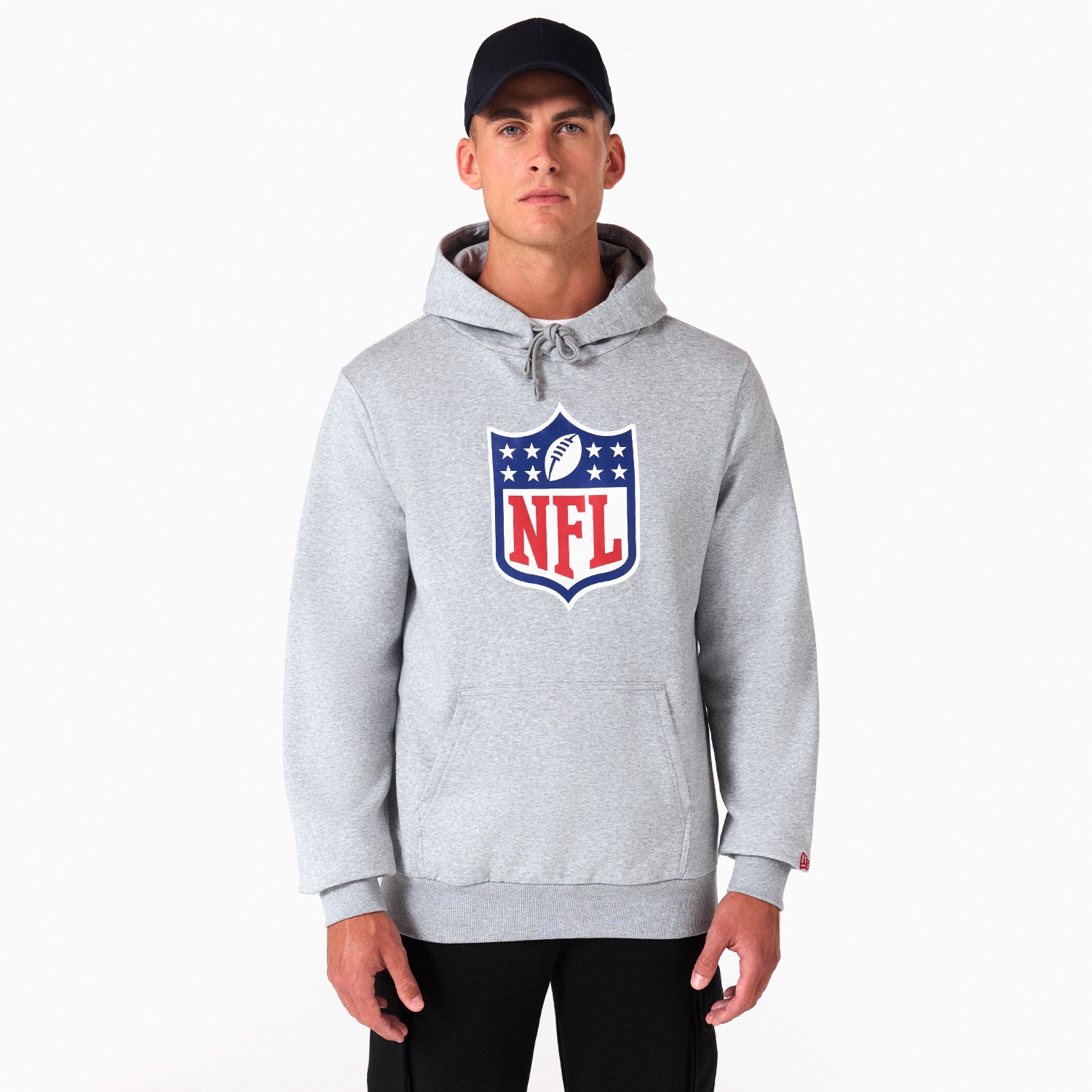 NFL Shield Logo Hoodie New Era NFL Sweatshirt Grey