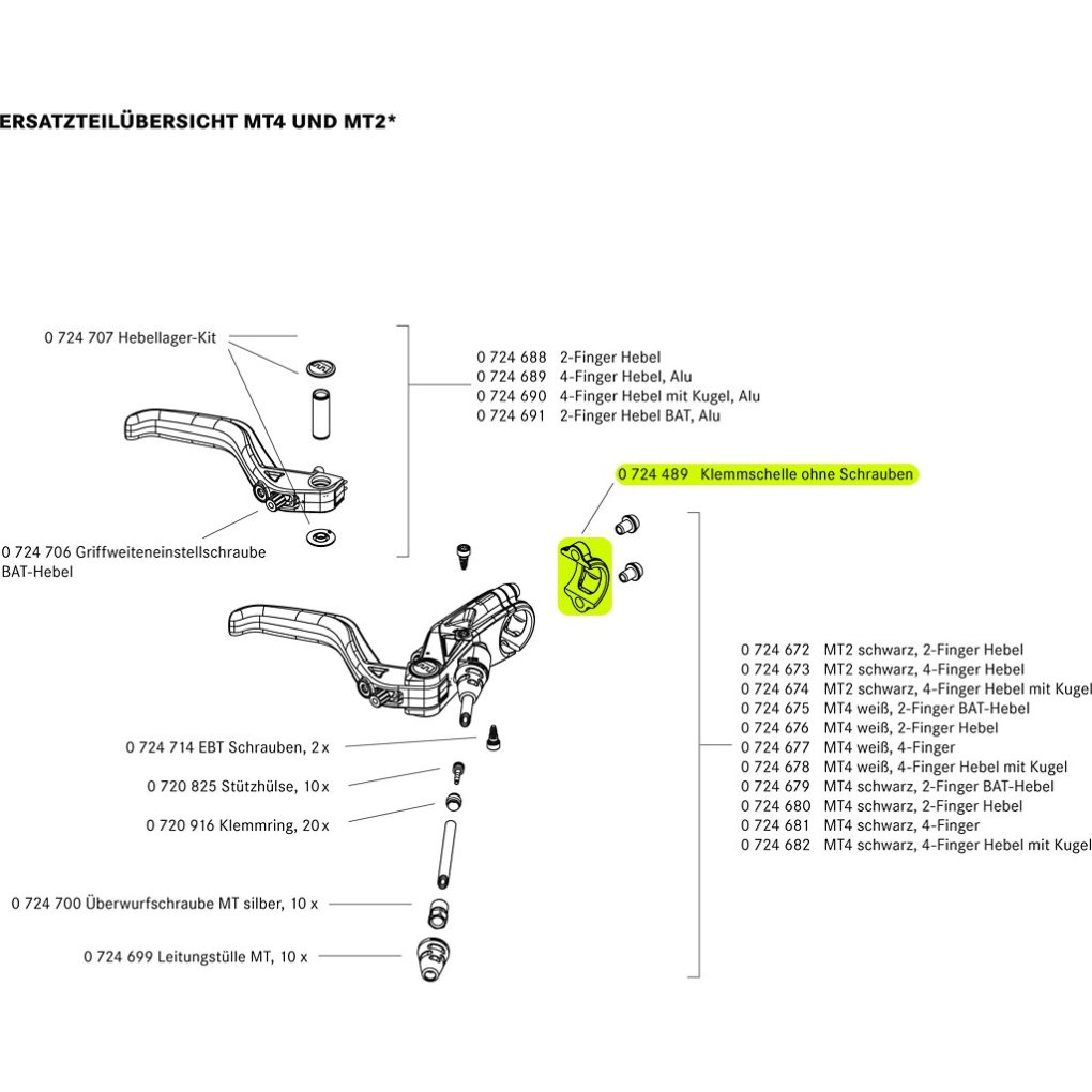 Magura Brake Lever Clamp, without bolts - black