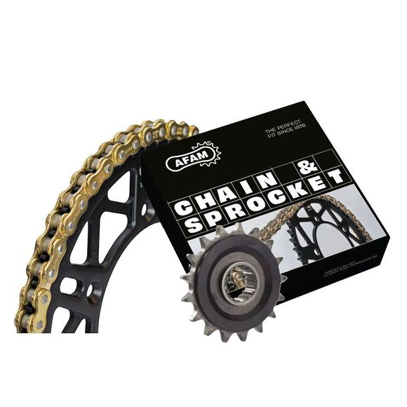 AFAM 525 Premium Steel Type chain kit with silent pinionRef: Aa0090 / Kit102663