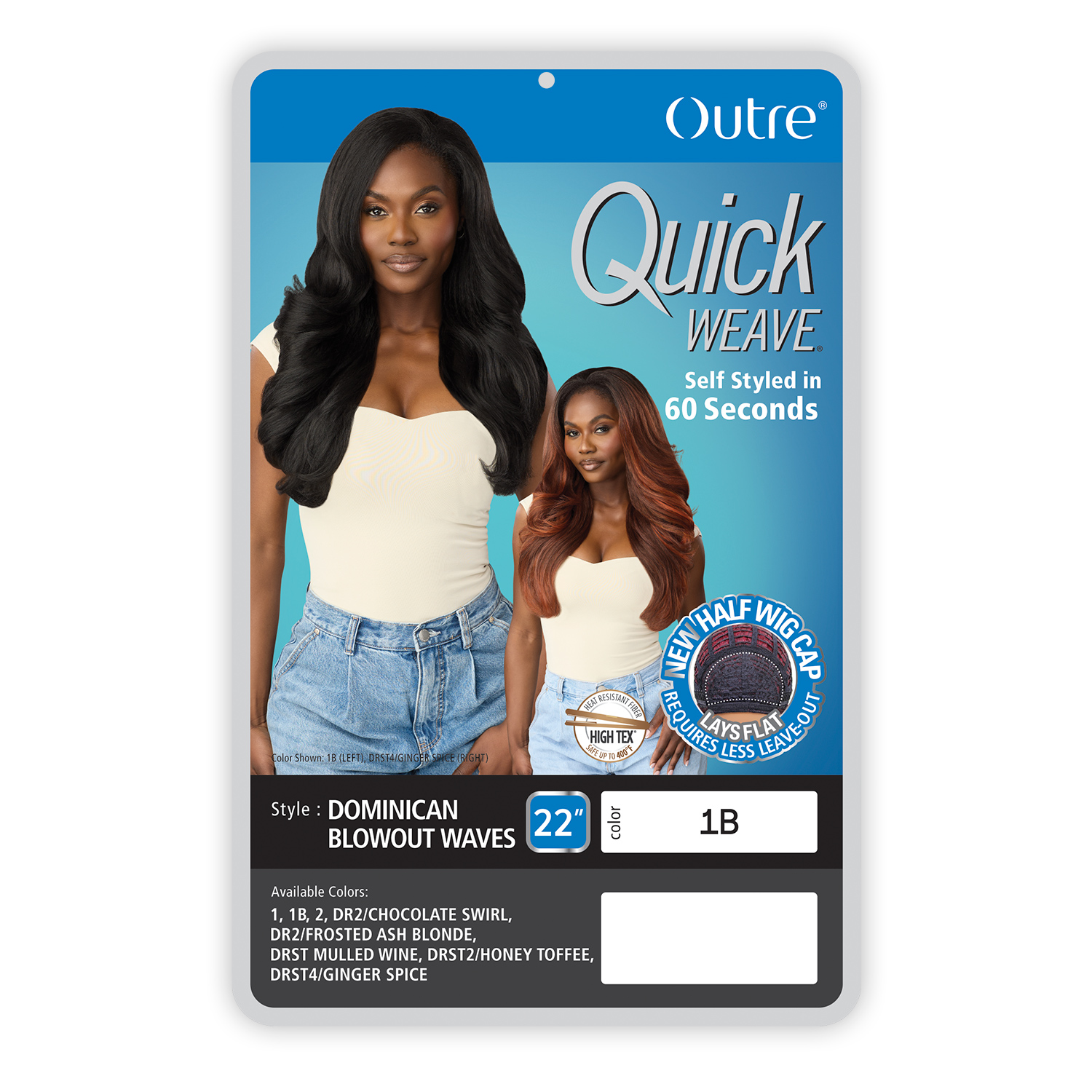 Outre Half Wig Quick Weave Dominican Blowout Waves 22