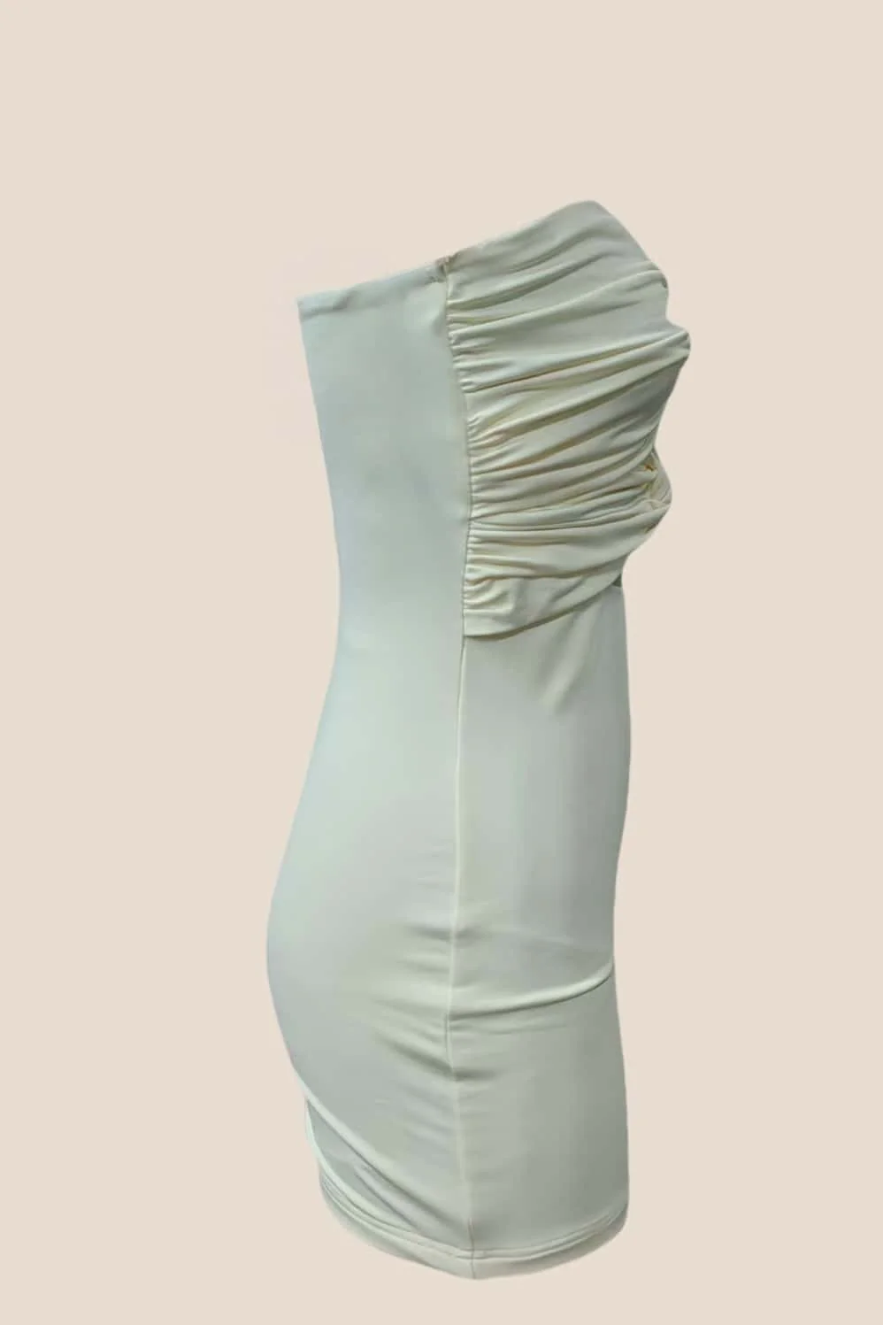 Double Twists Yellow Fitted Mini Dress