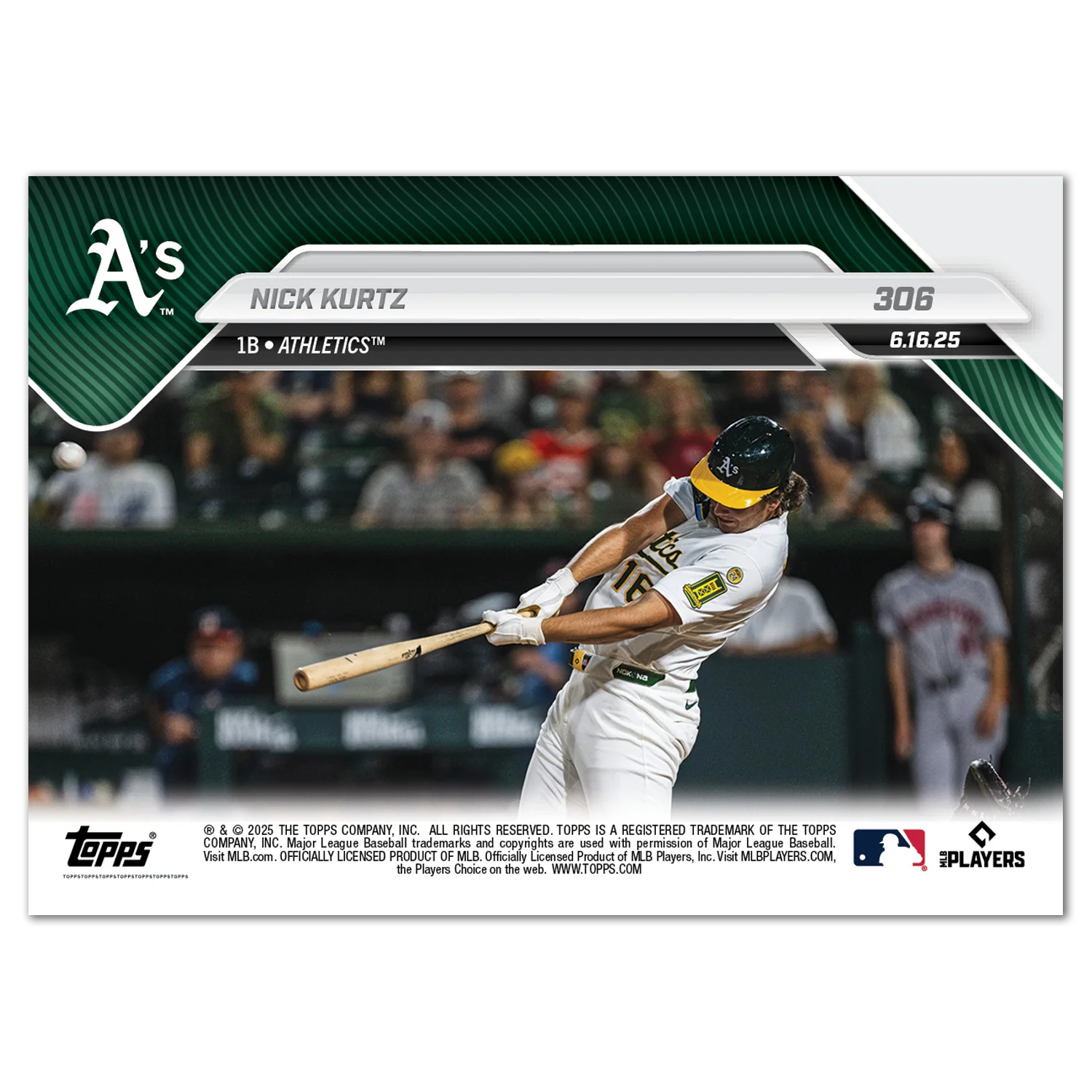 Nick Kurtz - 2025 MLB Topps NOW® - Card 306