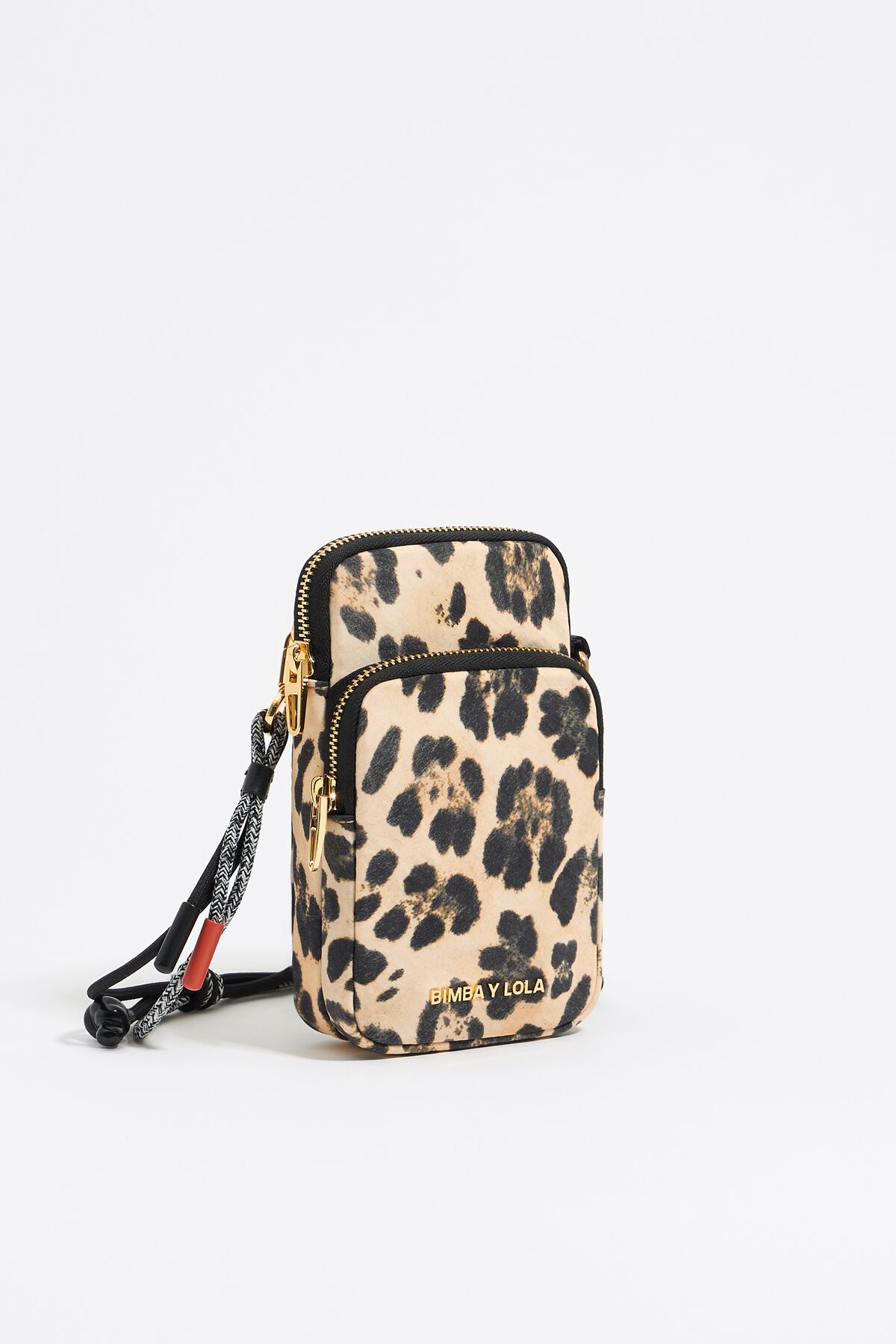 Beige Leopard print nylon phone case