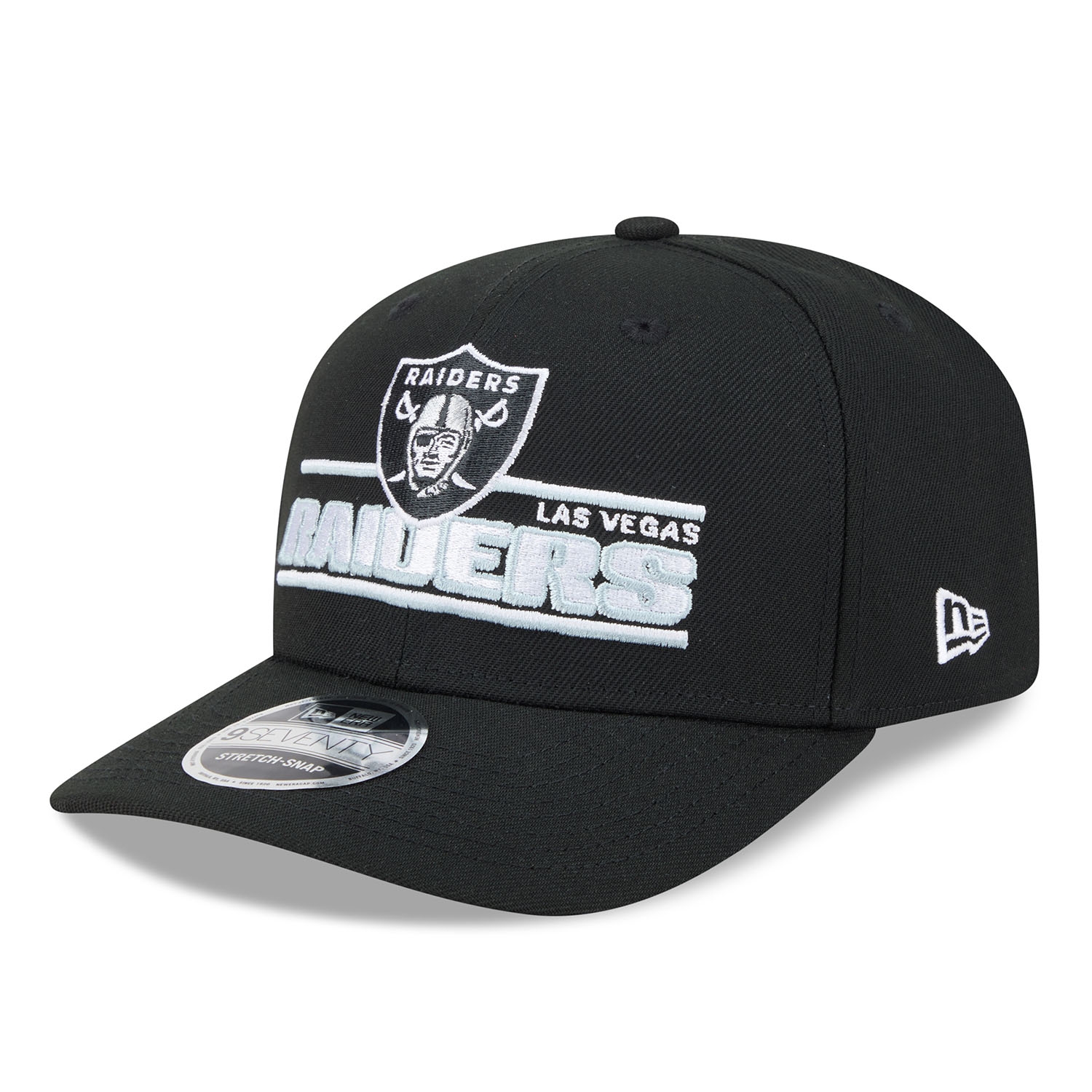 Las Vegas Raiders NFL Stated 9SEVENTY Stretch-Snap Cap Black