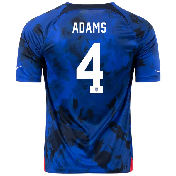 United States Tyler Adams Away Jersey 22/23 (Bright Blue/White)
