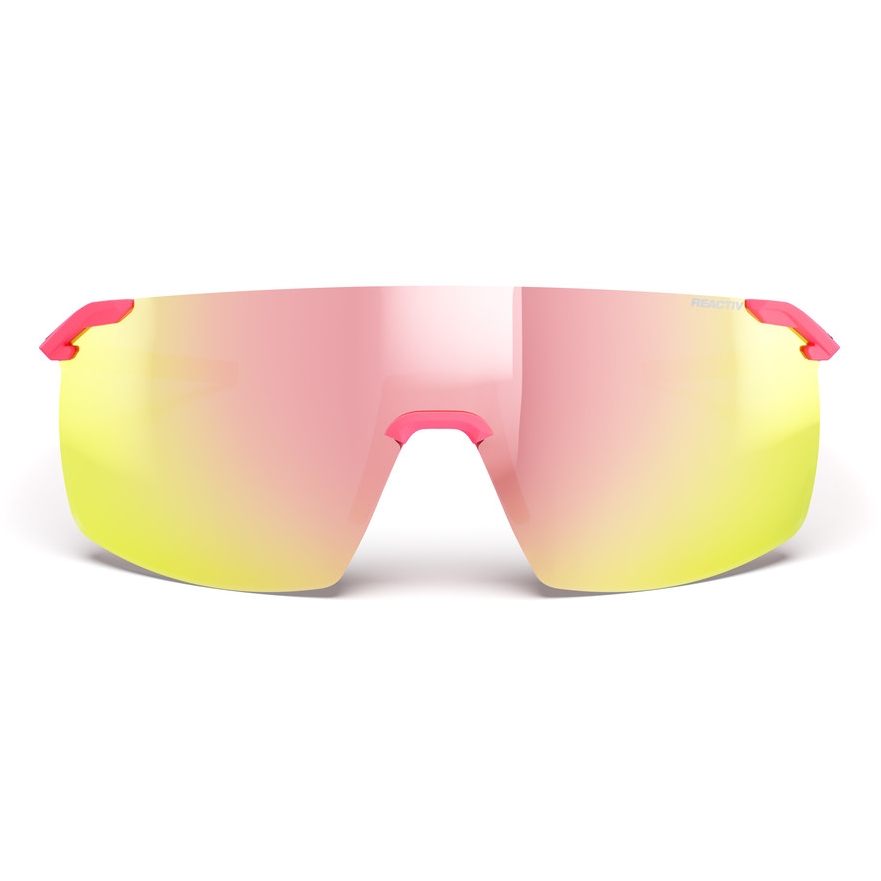 Julbo Faster M Sunglasses - Pink / Yellow / Pink Gold - Reactiv 1-3 Light Amplifier