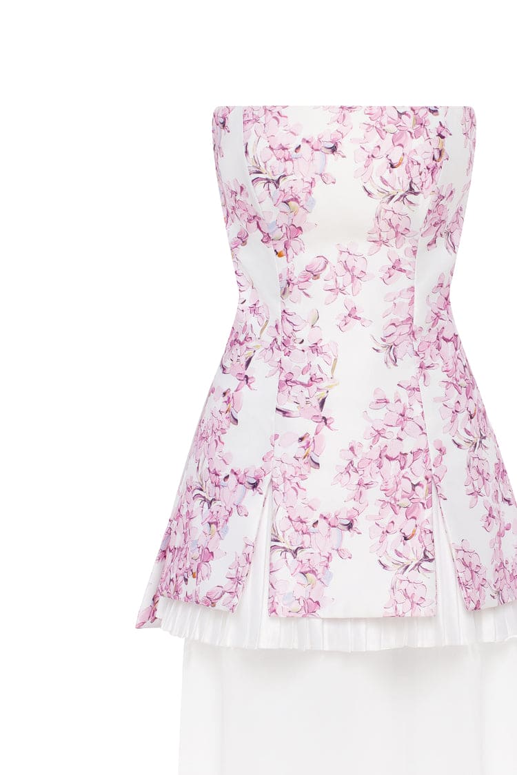 2-in-1 pink sakura mini with a detachable underskirt