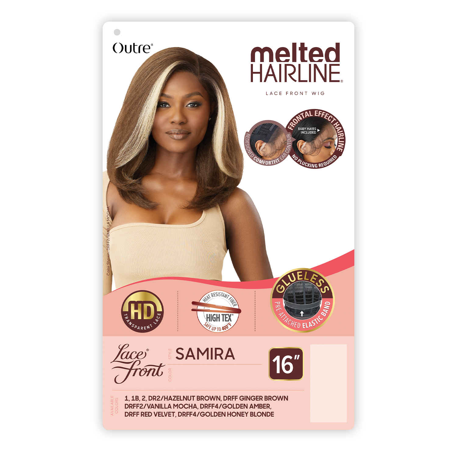 Outre Melted Hairline Glueless HD Lace Front Wig Samira