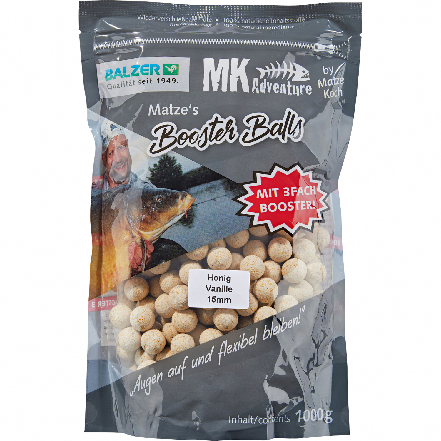 Matze Koch Boilies MK Adventure Booster Balls (Honey\/Vanilla)