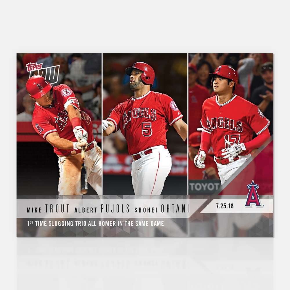 Albert Pujols,Mike Trout,Shohei Ohtani - 07/25/2018 TOPPS NOW® Card 502 - Print Run: 4207