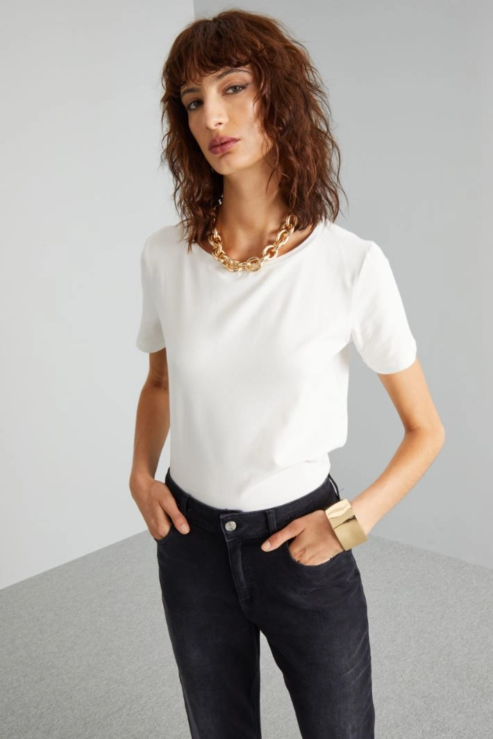 Cotton T-shirt - WHITE