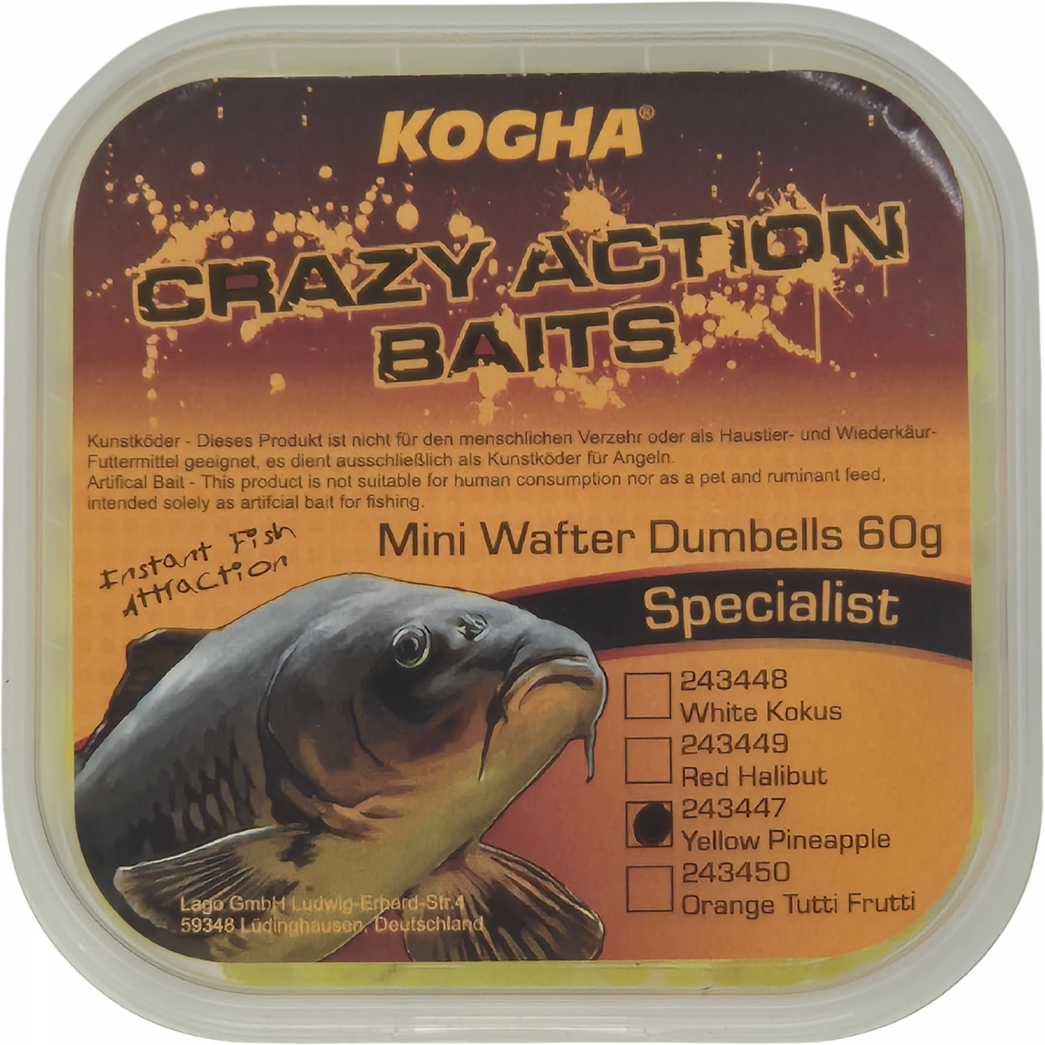 Kogha Crazy Action Baits Mini Wafter Dumbells (Pineapple)