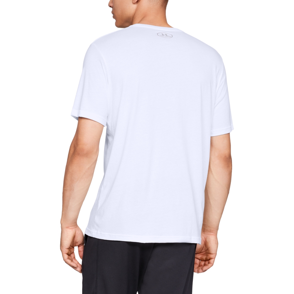 Under Armour UA Team Issue Wordmark Short Sleeve Shirt Men - White/Black