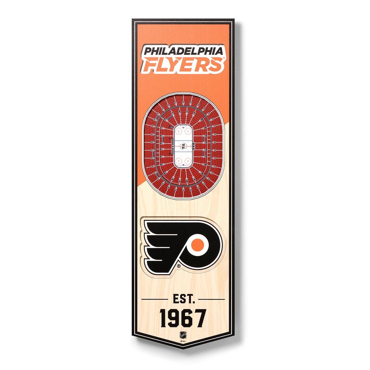Philadelphia Flyers 3D Stadium NHL Banner