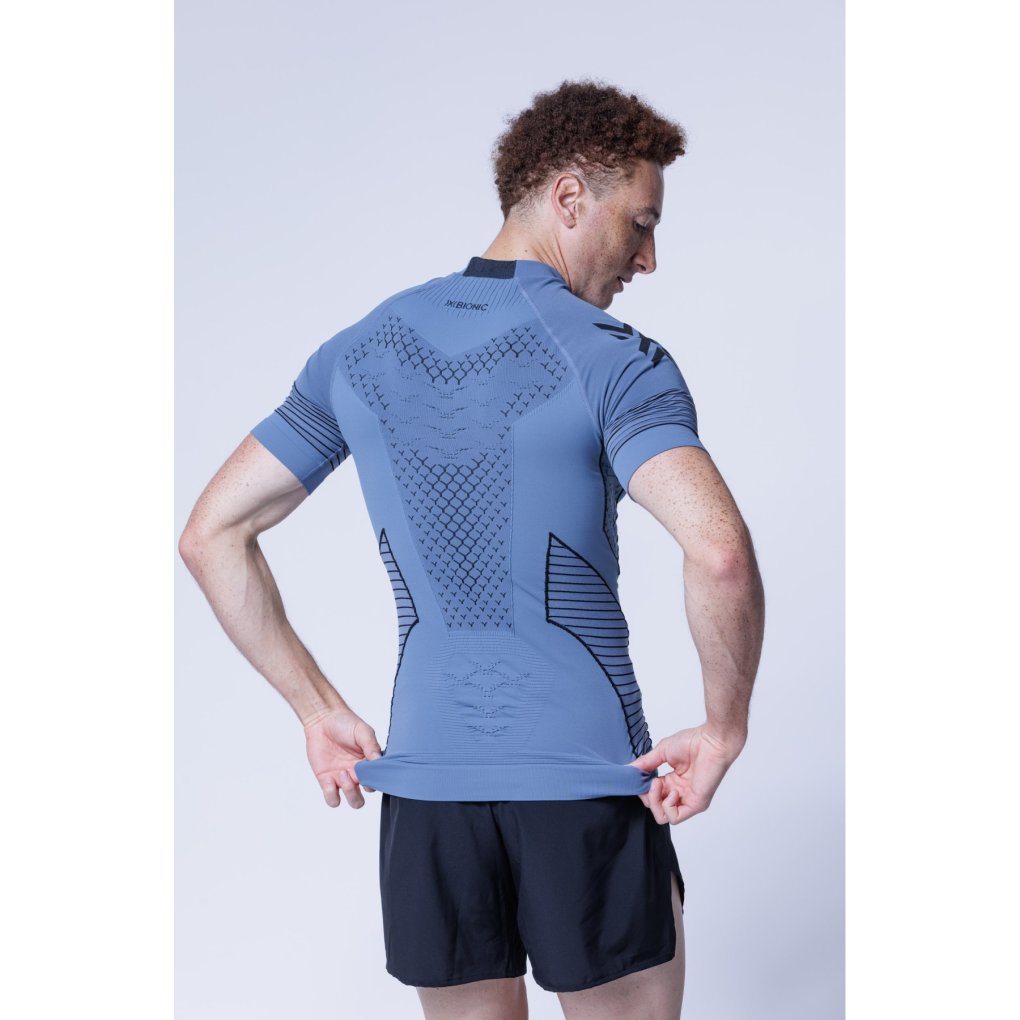 X-Bionic Twyce Race Short Sleeve Shirt Men - slate blue/x black