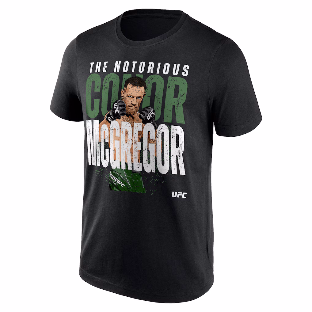 UFC Conor McGregor The Notorious Bold T-Shirt - Black - Mens