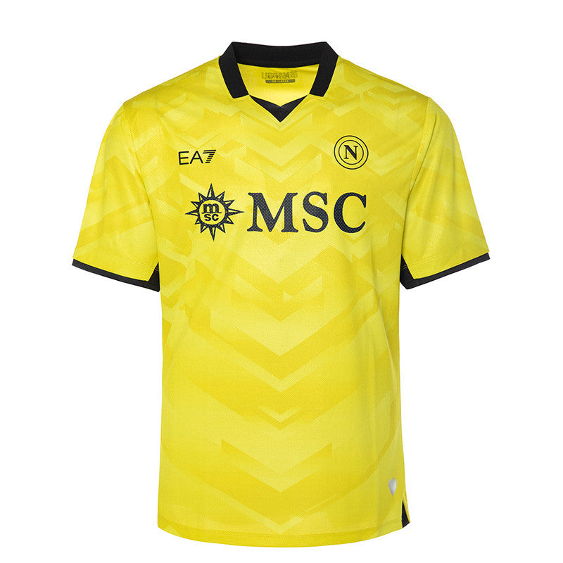 SSC Napoli Goalkeeper Yellow Match Shirt for Kids 2024/2025