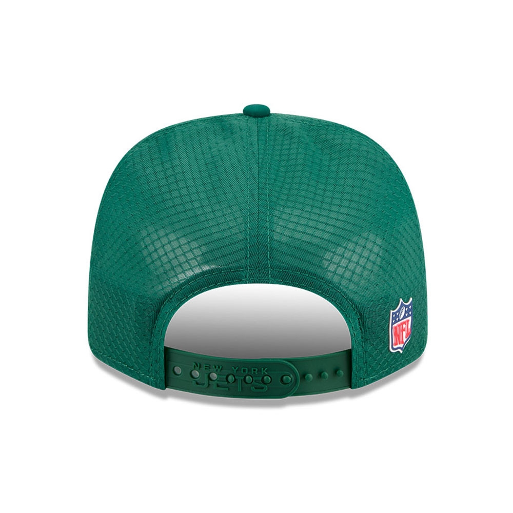 New York Jets 2025 NFL On-Field Sideline 9SEVENTY Trucker Snapback Cap Green