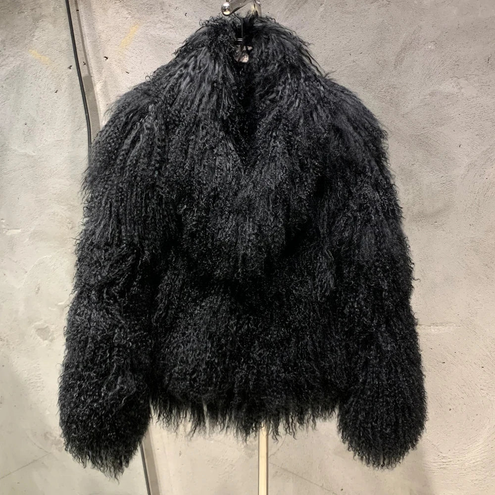 Aspen Mongolian Fur Coat