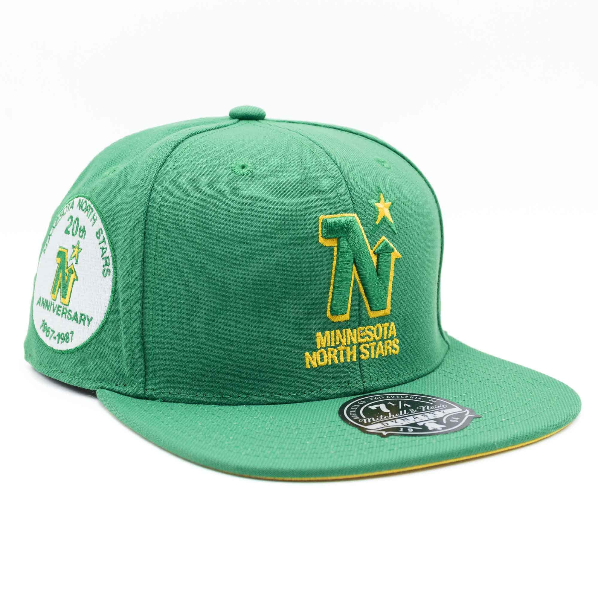 Minnesota North Stars Vintage Mitchell & Ness Fitted NHL Cap Green