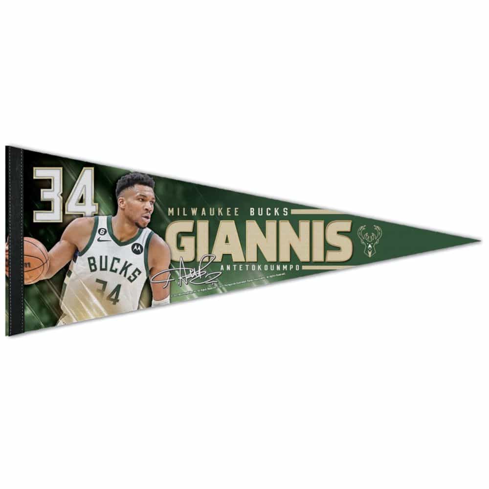 Giannis Antetokounmpo Milwaukee Bucks WinCraft Premium NBA Pennant