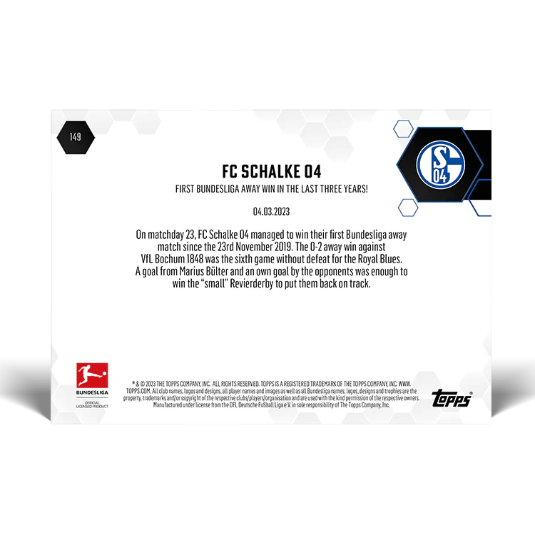 Topps UK - First Bundesliga away game in the last three years! - Bundesliga TOPPS NOW® Card #149