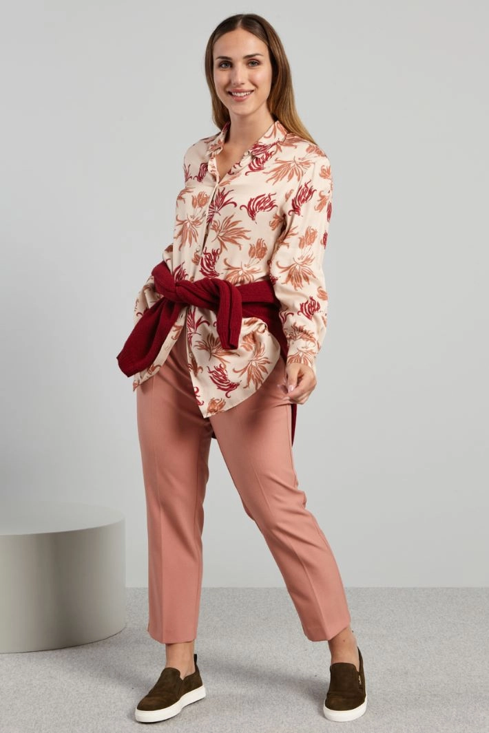 Trousers with welt pockets - PEACH PINK
