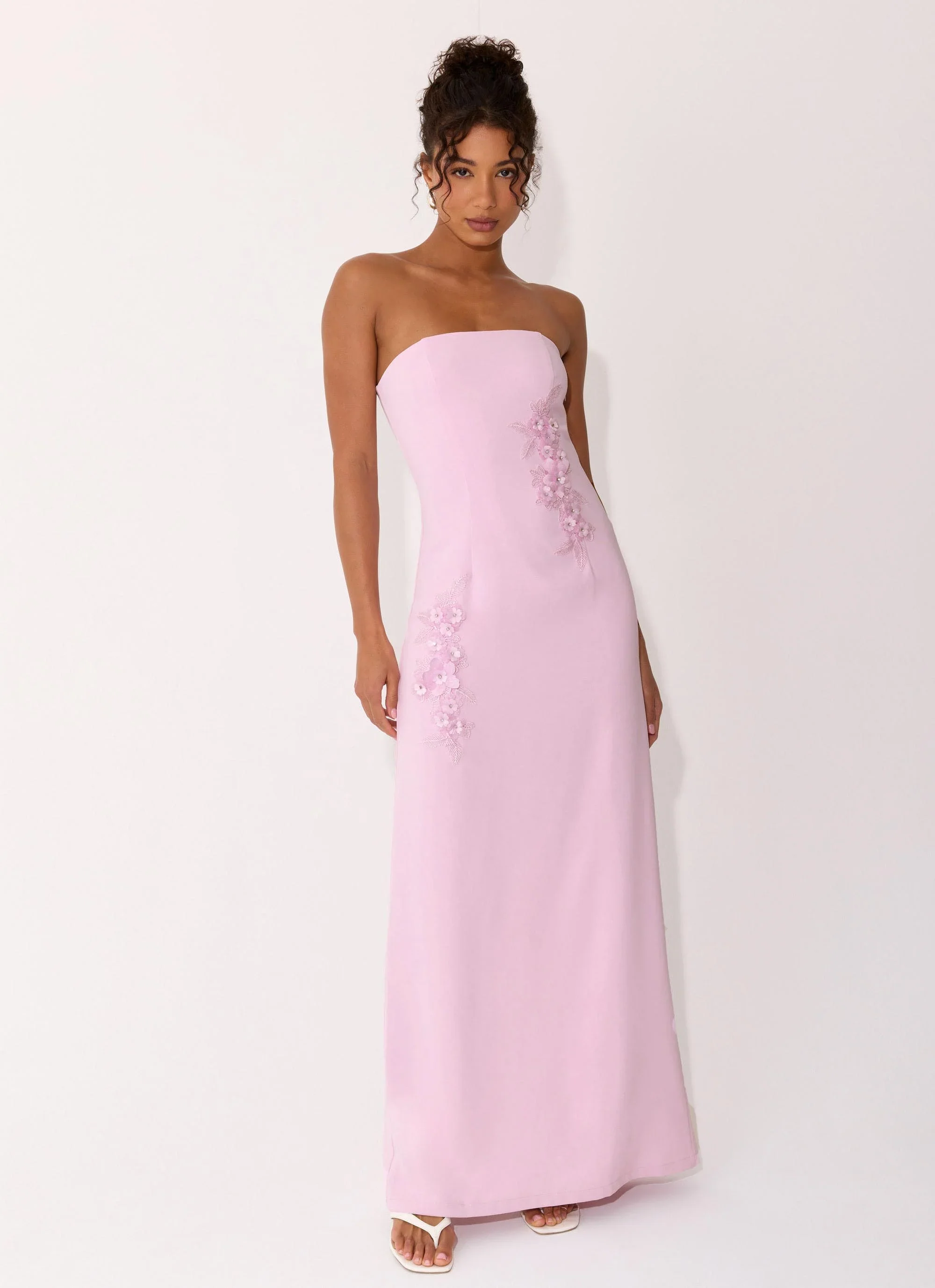 Monelise Strapless Maxi Dress - Pink