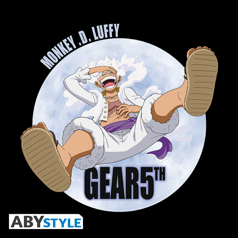 ONE PIECE Unisex black Tshirt Gear 5th