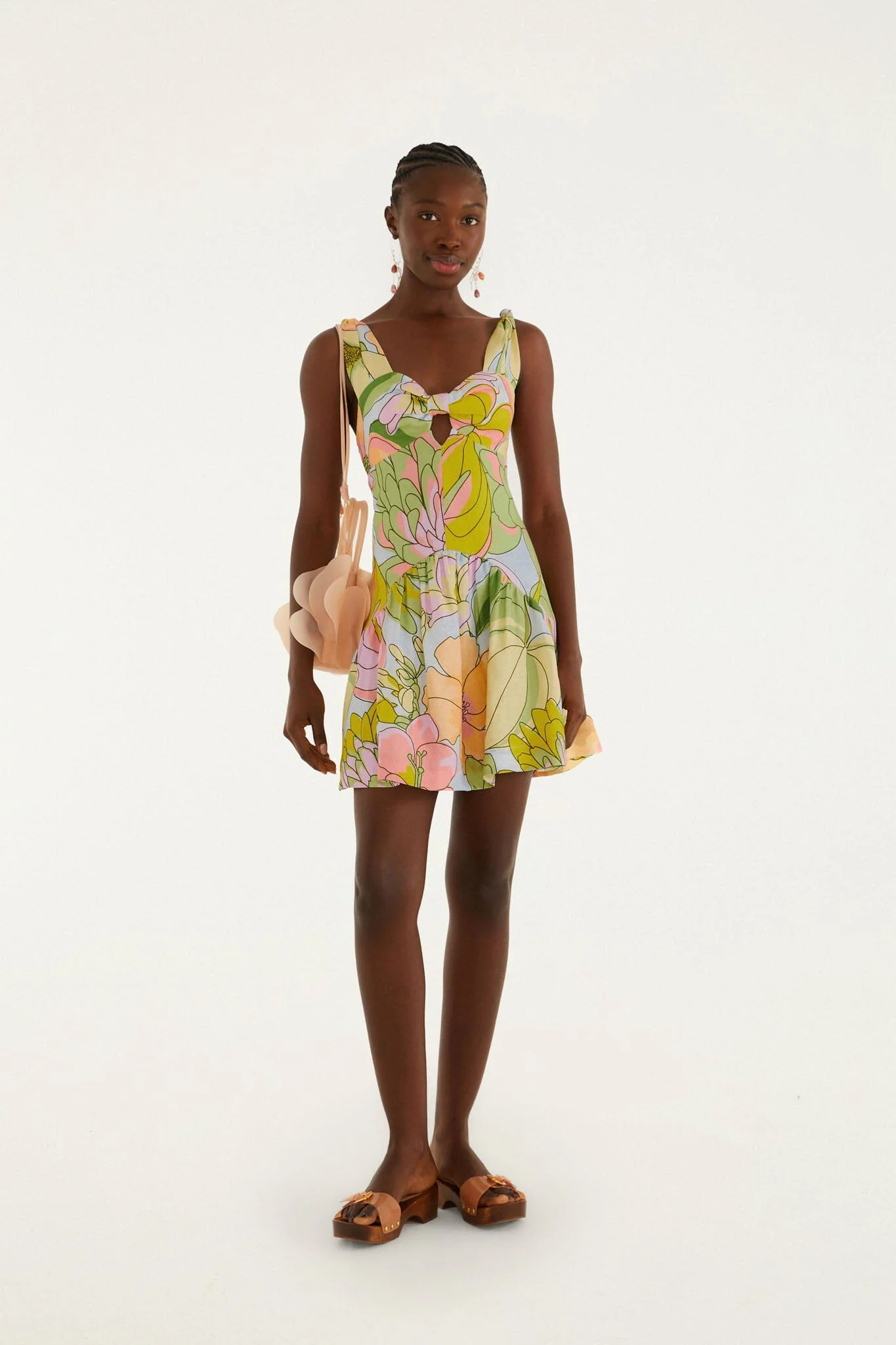 Light Blue Spring Affair Cut-Out  Mini Dress