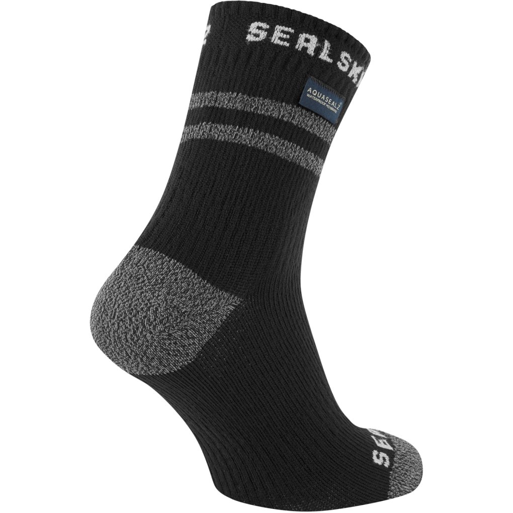 SealSkinz Mautby Waterproof Warm Weather Ankle Length Socks with Hydrostop - Black