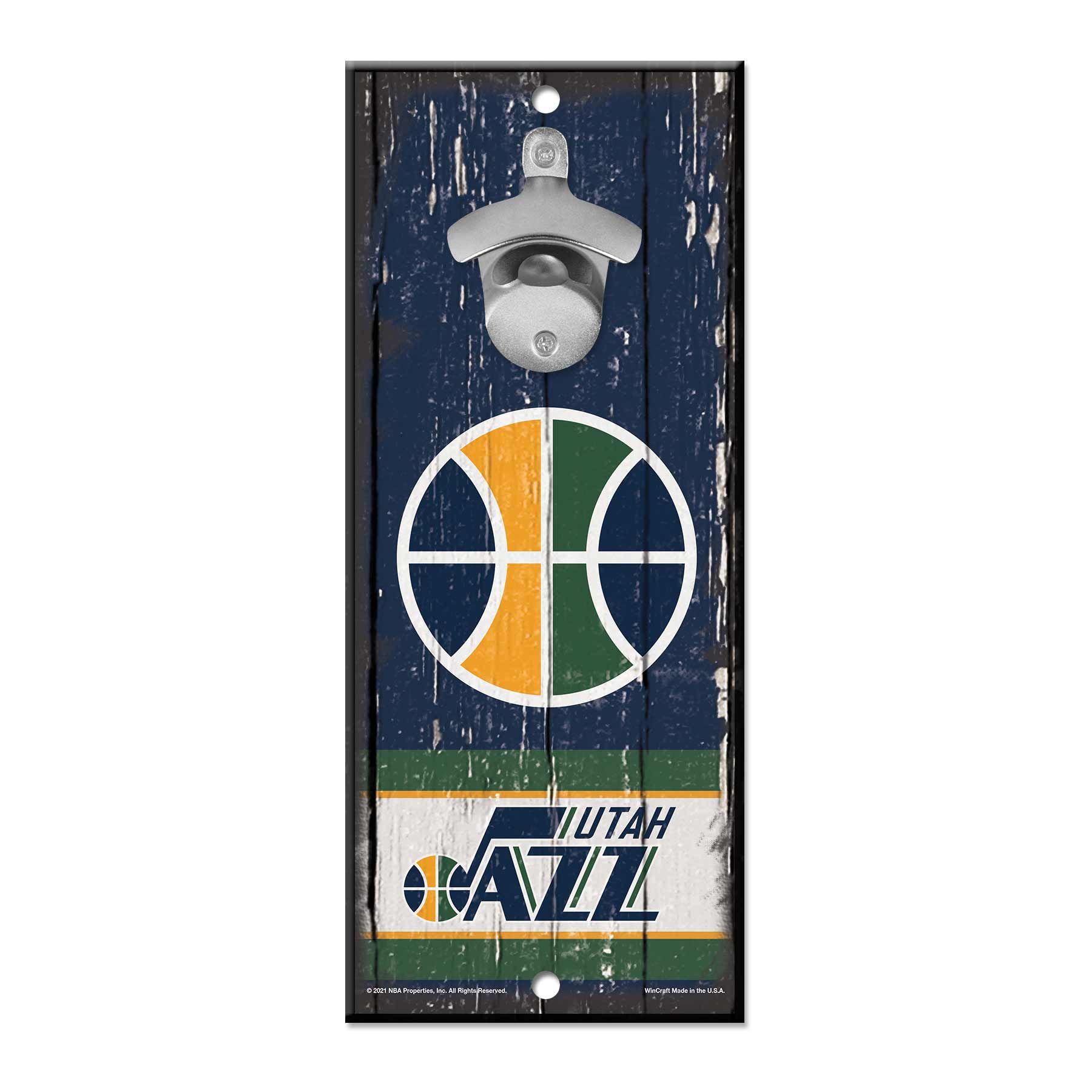Utah Jazz WinCraft NBA Bottle Opener Sign