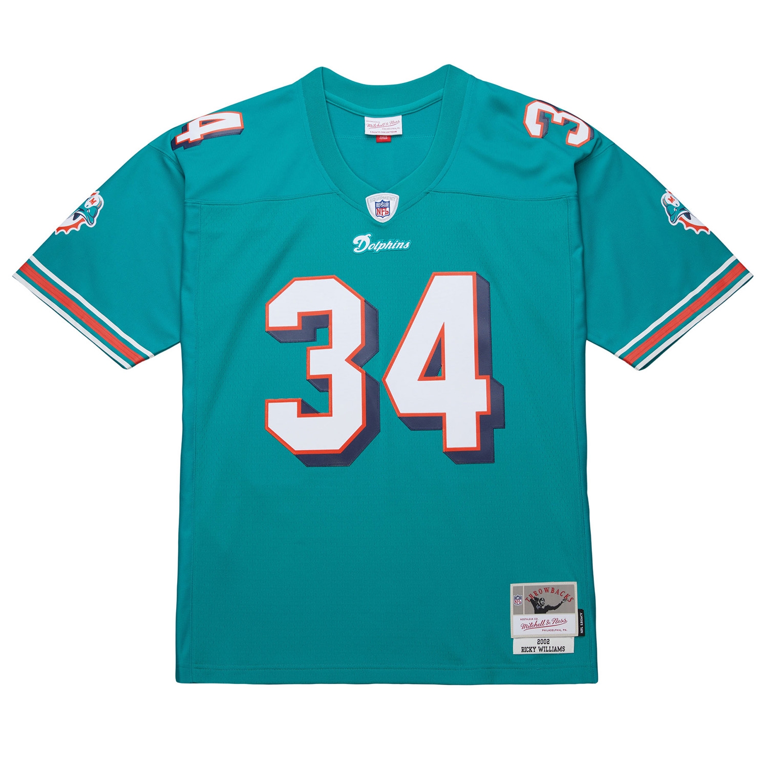 Ricky Williams #34 Miami Dolphins 2002 Legacy Throwback NFL Jersey Aqua