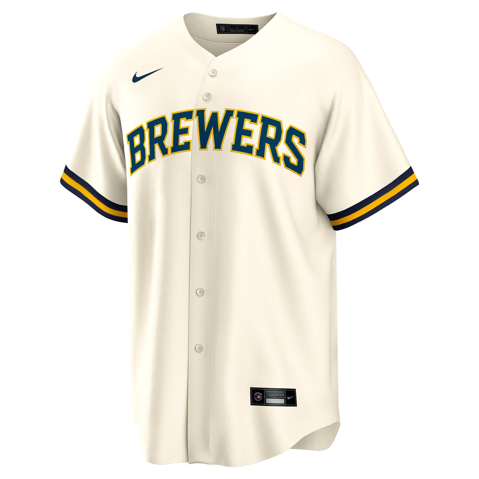 Milwaukee Brewers Nike MLB Home Jersey Cream
