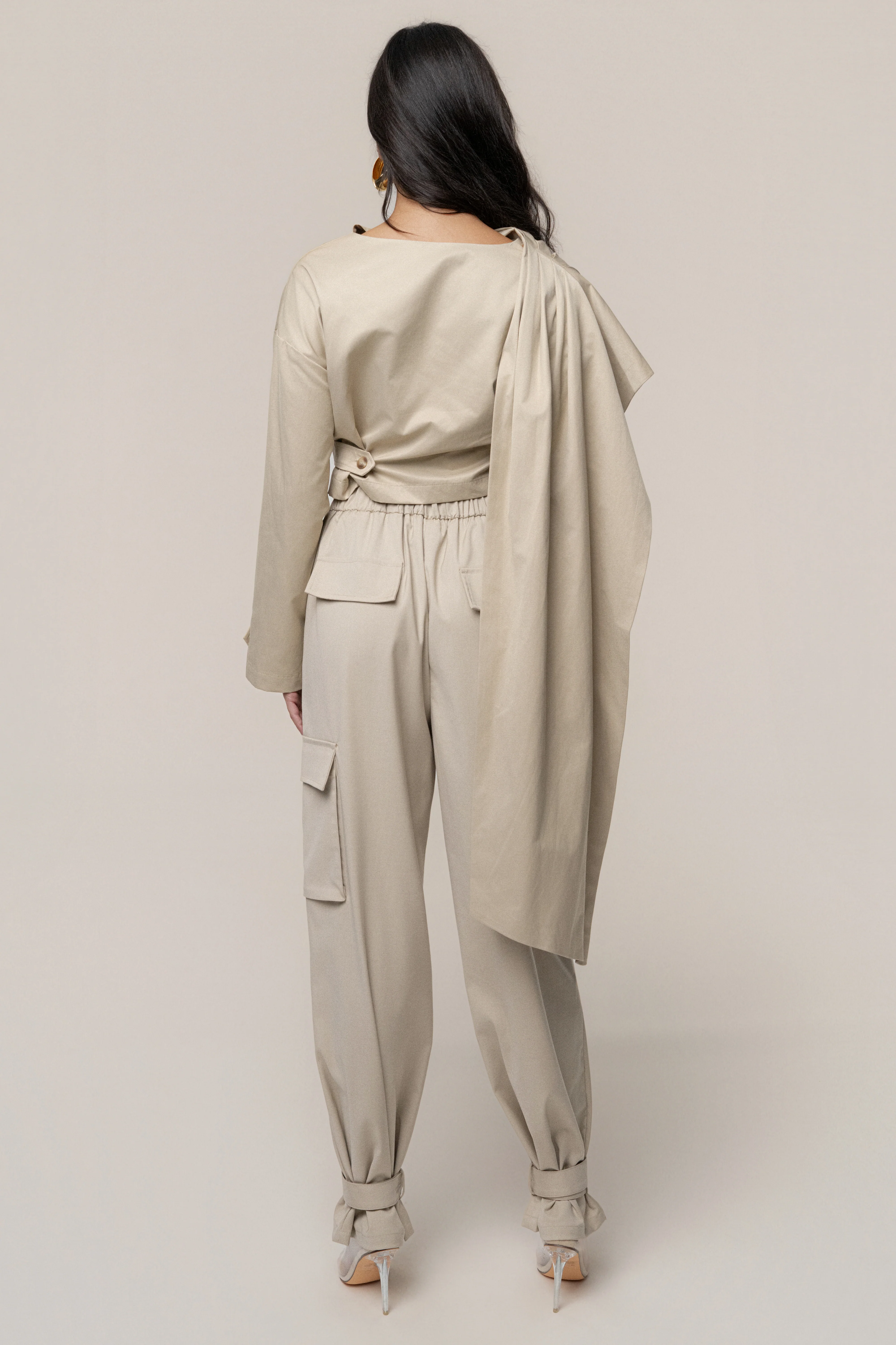 Khaki Next Level Cape Jacket