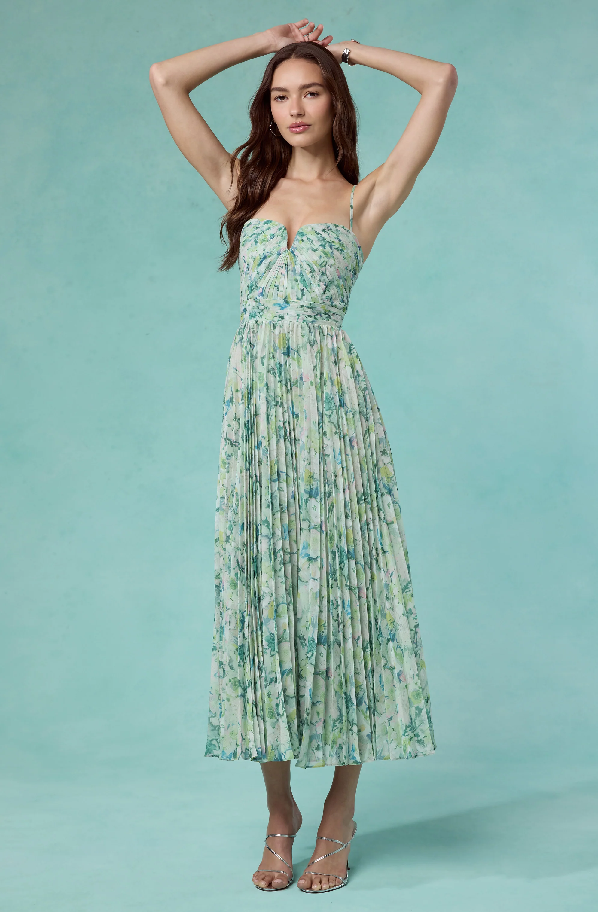 Bayley Floral Pleated Maxi Dress