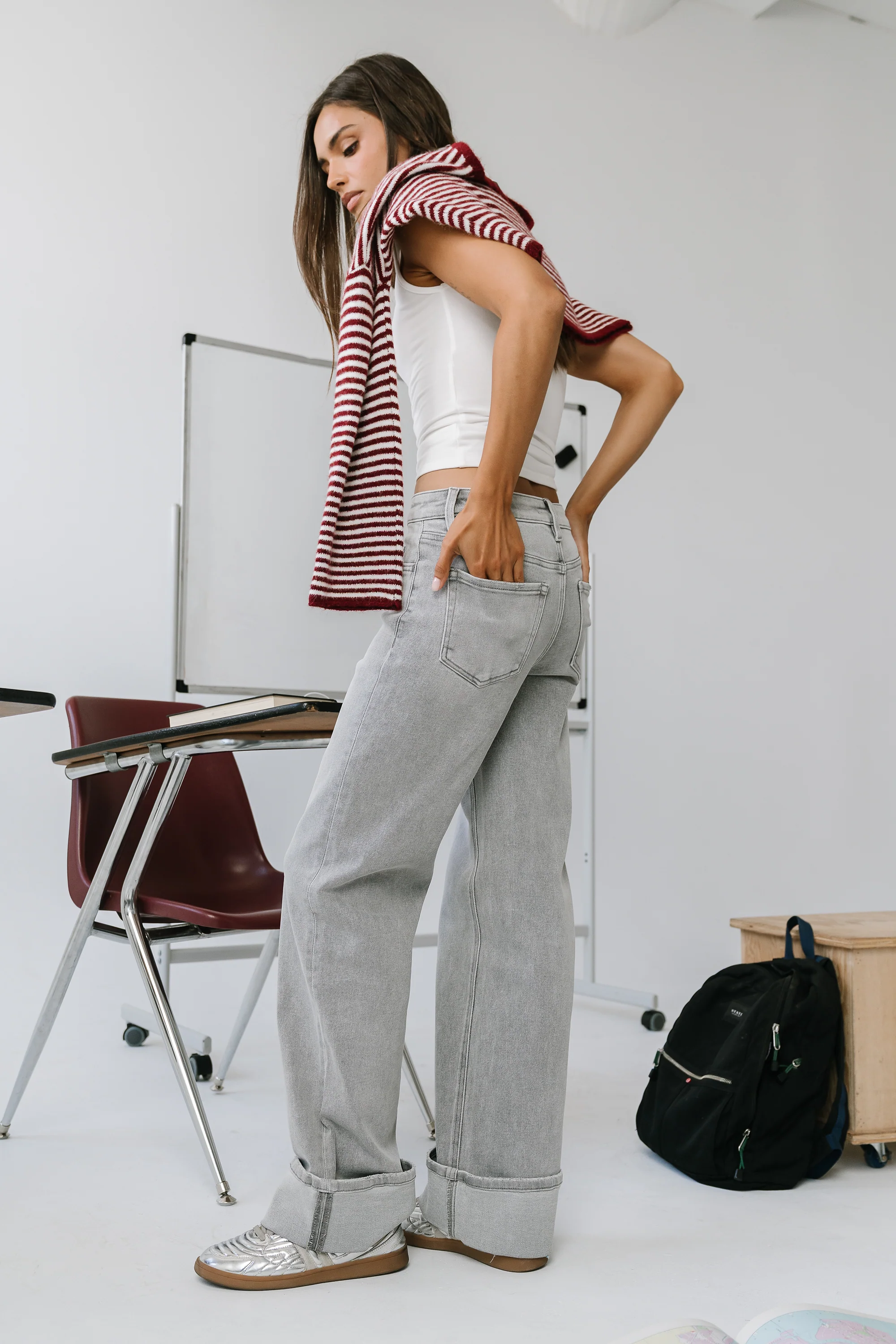 Vinnie Mid Rise Wide Leg Jeans