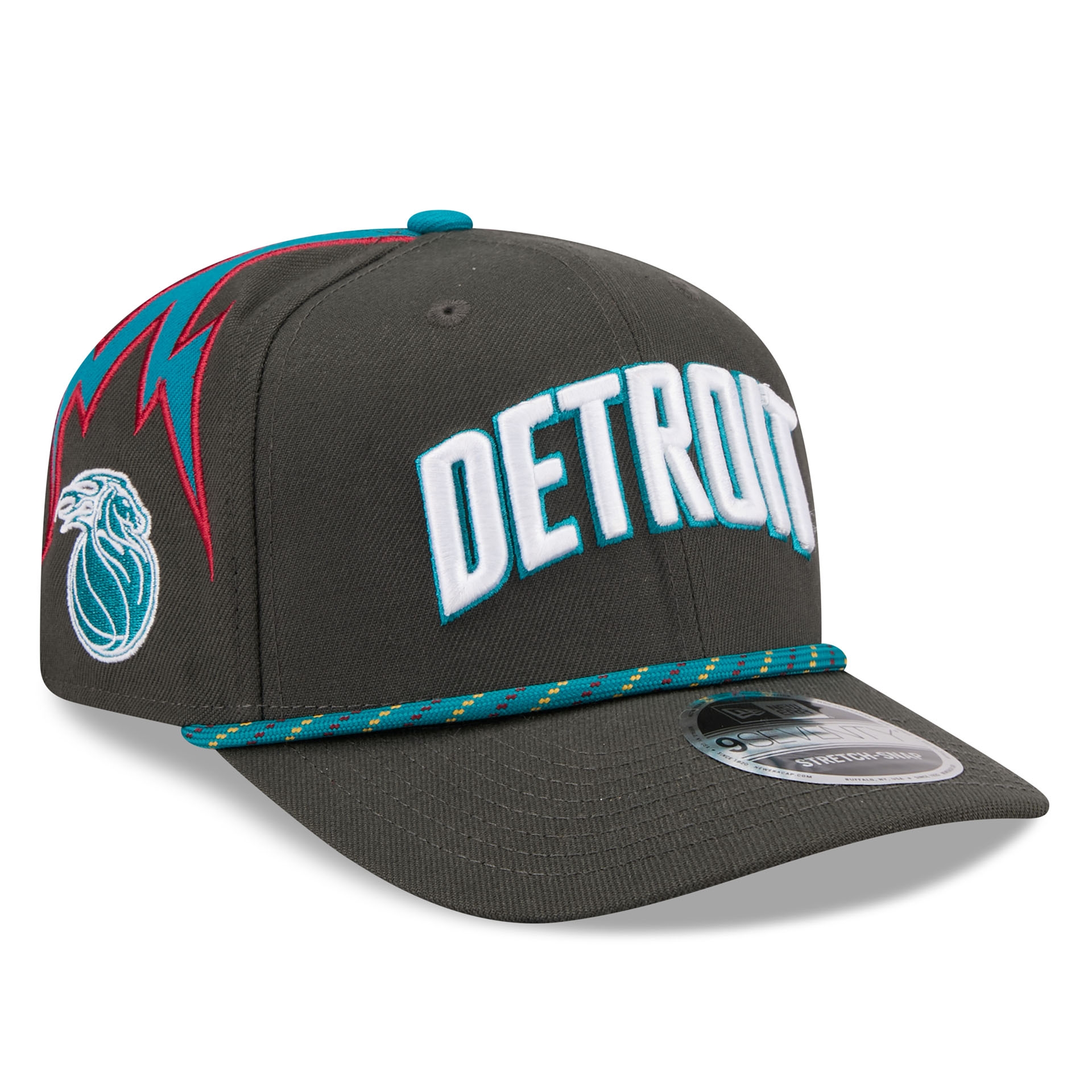 Detroit Pistons 2025-26 NBA City Edition 9SEVENTY Stretch-Snap Cap