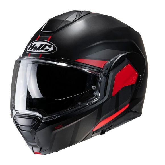 Casque modulable HJC I100 - BEIS - Noir / RougeRef : HJ1038