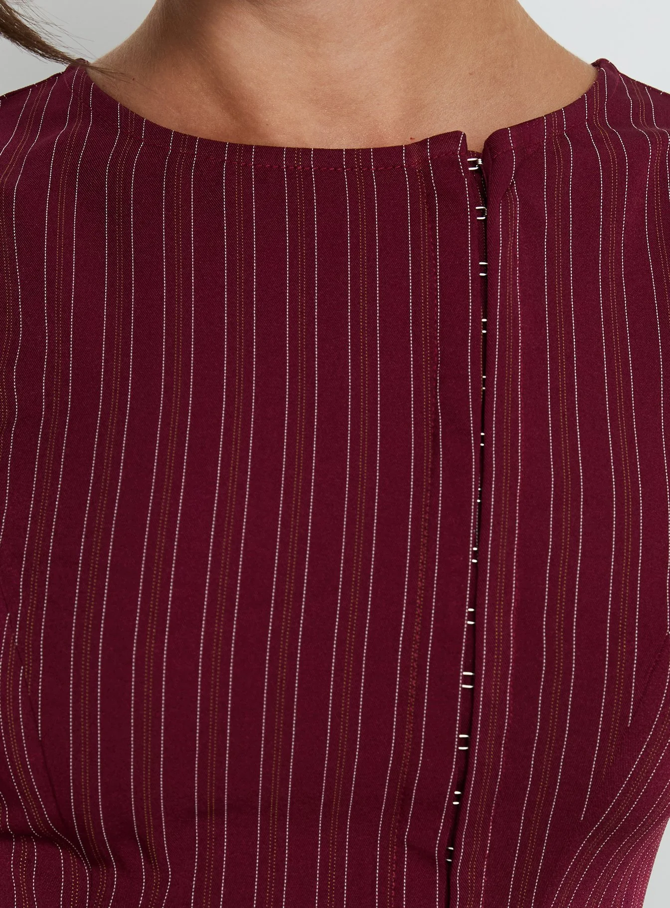Running Wild Top Burgundy Stripe