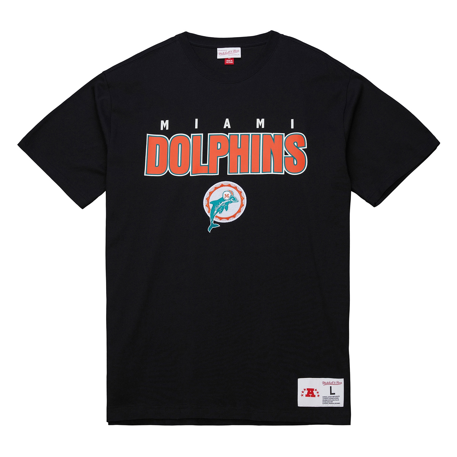 Miami Dolphins NFL Throw it Back T-Shirt Black