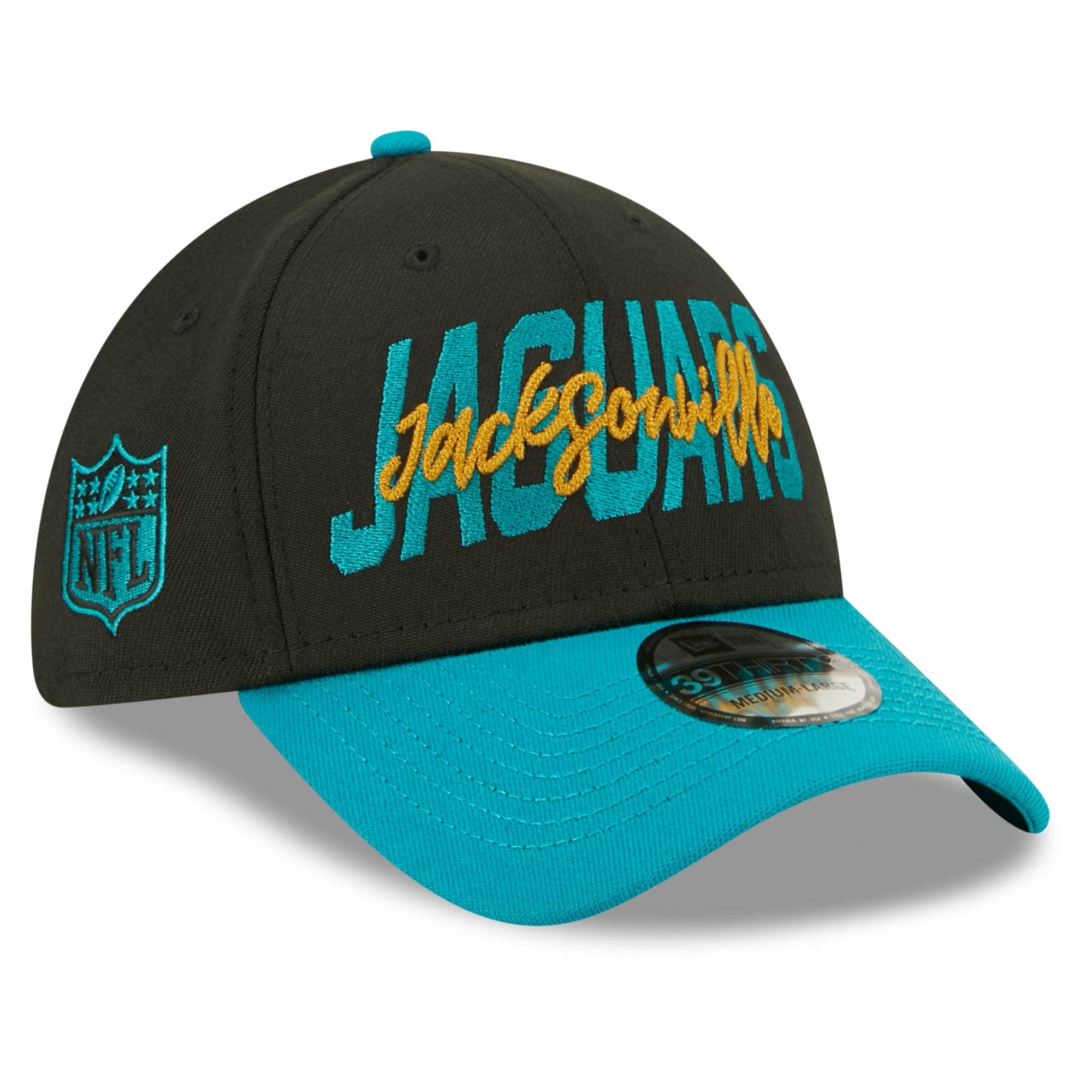 Jacksonville Jaguars Official 2022 NFL Draft New Era 39THIRTY Flex Cap