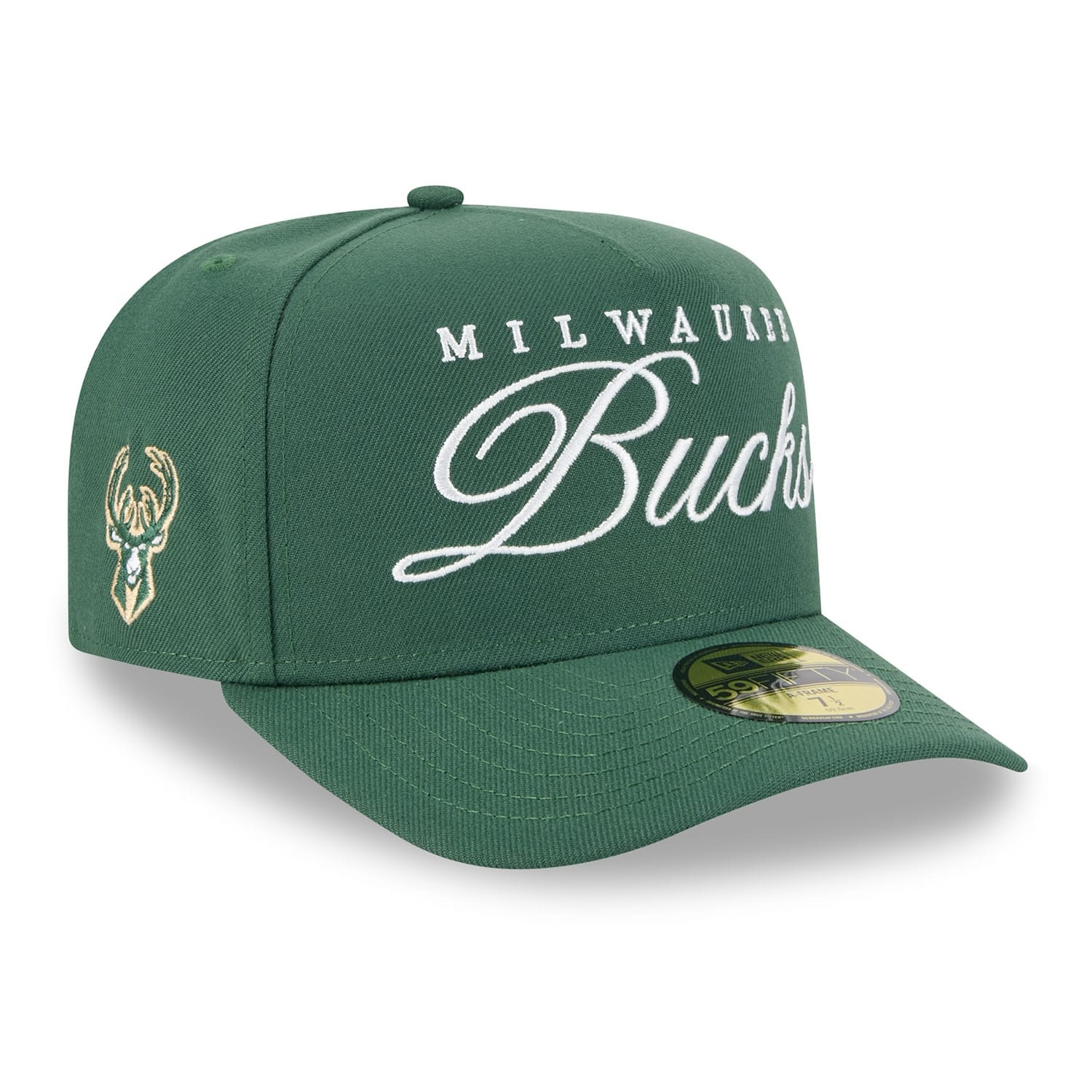 Milwaukee Bucks 2025 NBA Draft New Era 59FIFTY A-Frame Fitted Cap Green