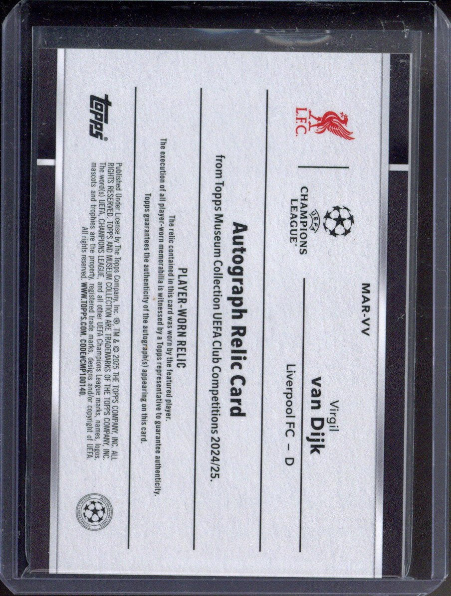 2024-25 Topps Museum Virgil van Dijk Autograph Relic /10 #MAR-VV